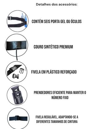 Imagem de Cinto Porta Número Para Corrida Triathlon Ciclismo Gel Carbo