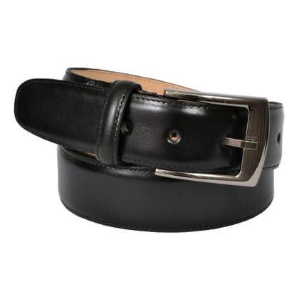 Imagem de Cinto Preto Masculino Social Com Fivela De Metal