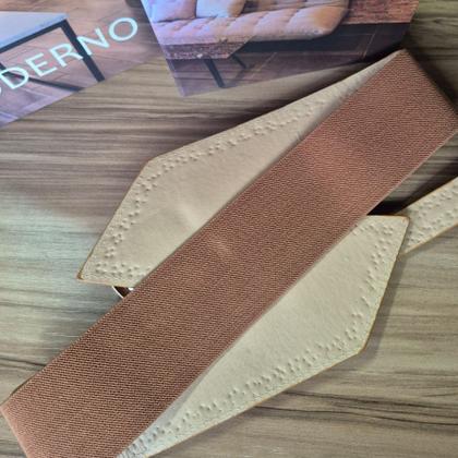 Imagem de Cinto retro feminino largo Couro Bordado com Rebite VANESSA