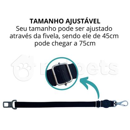 Imagem de Cinto Segurança Pet Coleira Universal Porte Cachorro Gato