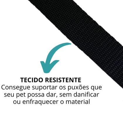 Imagem de Cinto Segurança Pet Coleira Universal Porte Cachorro Gato