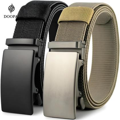 Imagem de Cinto Tático Masculino De Tamanho Grande Em Nylon Elástico Com Fivela De Metal 115-150CM