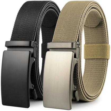 Imagem de Cinto Tático Masculino De Tamanho Grande Em Nylon Elástico Com Fivela De Metal 115-150CM