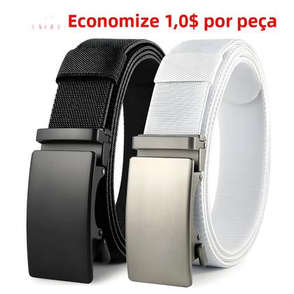 Imagem de Cinto Tático Masculino De Tamanho Grande Em Nylon Elástico Com Fivela De Metal 115-150CM