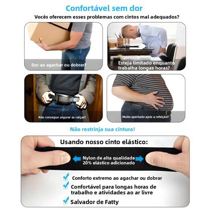 Imagem de Cinto Tático Masculino De Tamanho Grande Em Nylon Elástico Com Fivela De Metal 115-150CM