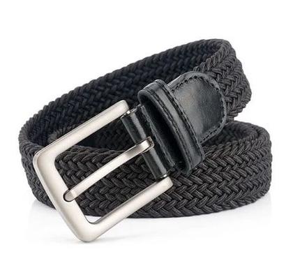 Imagem de Cinto Trançado Elastico Fivela De Metal Costura Reforçada