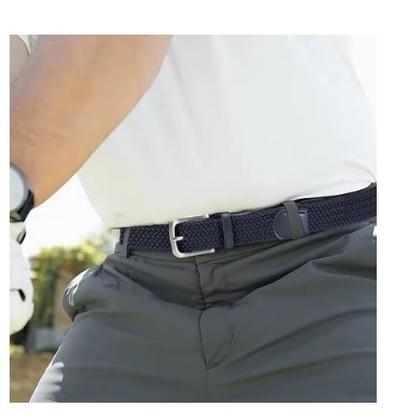 Imagem de Cinto Trançado Elastico Fivela De Metal Costura Reforçada