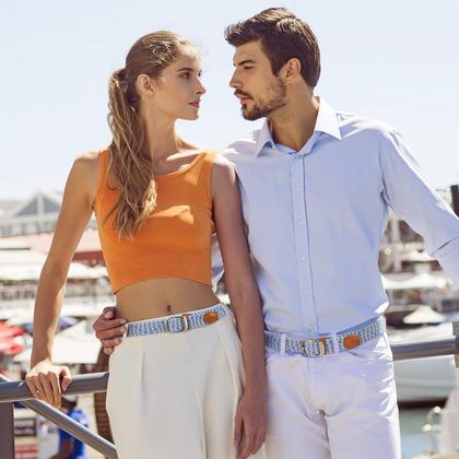 Imagem de Cinto trançado XZQTIVE para homens e mulheres, tecido multicolorido