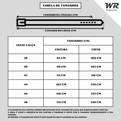 Imagem de Cinto WR Fashion Casual Couro Clássico Fivela Metal Feminino