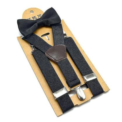 Imagem de Cintos suspensórios suspensórios conjunto de gravata borboleta de luxo