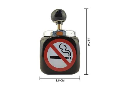 Imagem de Cinzeiro Ceramica Com Reservatório Proibido Fumar Preto