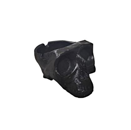 Imagem de Cinzeiro Crânio Caveira De Resina Preto Black