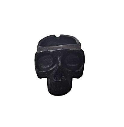 Imagem de Cinzeiro Crânio Caveira De Resina Preto Black