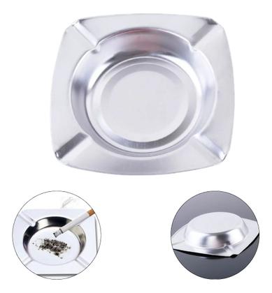 Imagem de Cinzeiro De Mesa E Bancada Quadrado Kehome Compacto Metal