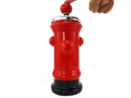 Imagem de Cinzeiro Decorativo Modelo Hidrante Americano Com Tampa Giratória Vermelho 28cm