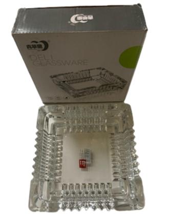 Imagem de Cinzeiro Formato Quadrado De Vidro Detalhado Deli Glassware