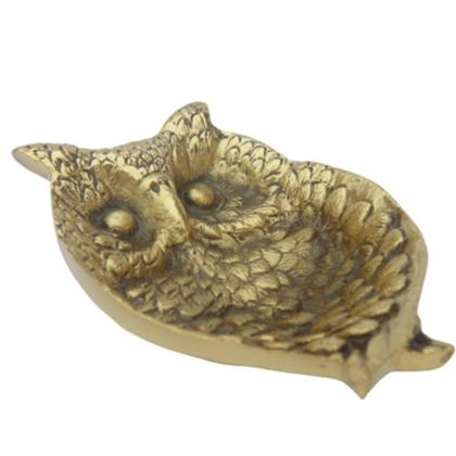 Imagem de Cinzeiro Portátil de Mesa Coruja SAT Reciclado em Latão Artesanal - Design Único e Durabilidade Excepcional