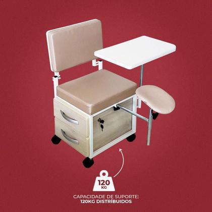 Imagem de Cirandinha Manicure Pedicure Evolux Rosê Com Gaveta Avelã