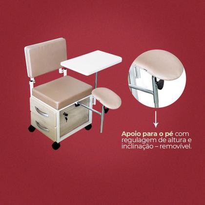 Imagem de Cirandinha Manicure Pedicure Evolux Rosê Com Gaveta Avelã