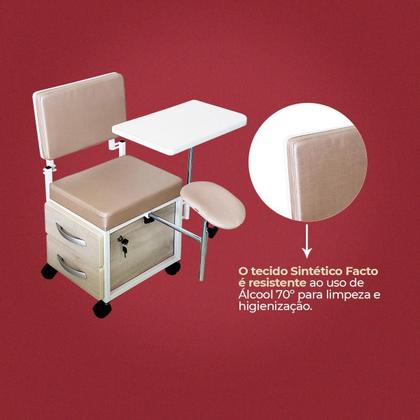 Imagem de Cirandinha Manicure Pedicure Evolux Rosê Com Gaveta Avelã