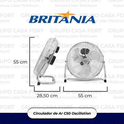 Imagem de Circulador De Ar Britânia Turbo C50 Oscillation