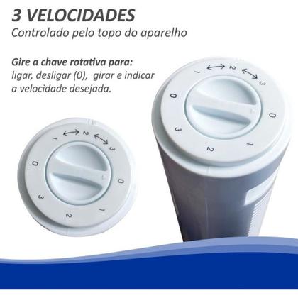 Imagem de Circulador de Ar Silencioso Vertical Potente Coluna  220v