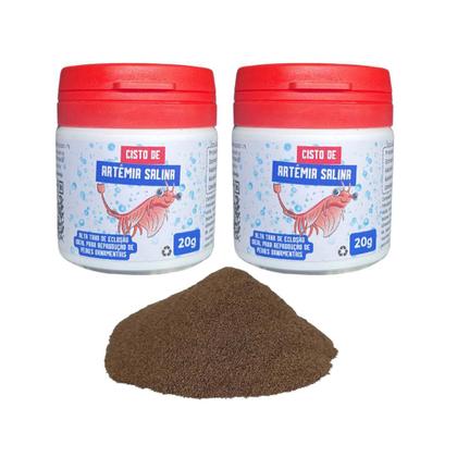 Cisto de Artêmia Salina 40g Ovos de Artemia Betta - Hanimal Imagem de Cisto de Artêmia Salina 40g Ovos de Artemia Betta