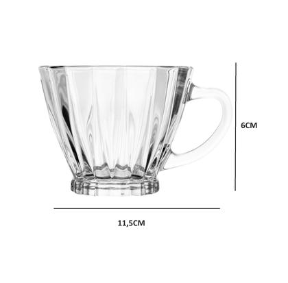 Imagem de Cj 2 xicaras cafe cristal de chumbo c/pires 90ml - lyor