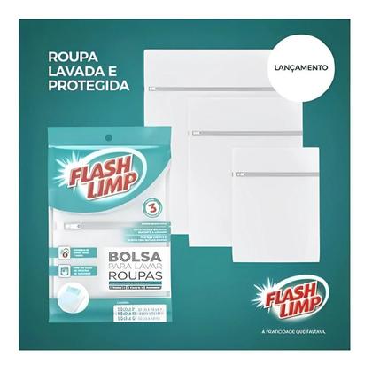 Imagem de Cj. 3 Bolsas para Lavar Roupas Delicadas Flash Limp LAV7696