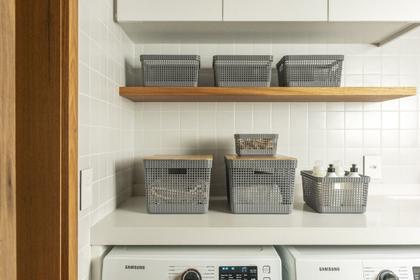 Imagem de Cj 3 Caixas Organizadoras Cestos Grid Closet Quarto Bebê