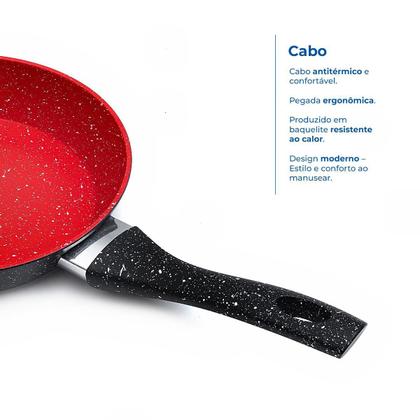 Imagem de Cj. 4 Pecas Stone Induction Redpoint Vermelho - Ref.112024