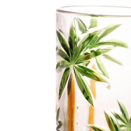 Imagem de CJ 6 COPOS ALTOS CRISTAL DE CHUMBO PALM TREE HANDPAINT 360ml - Wolff