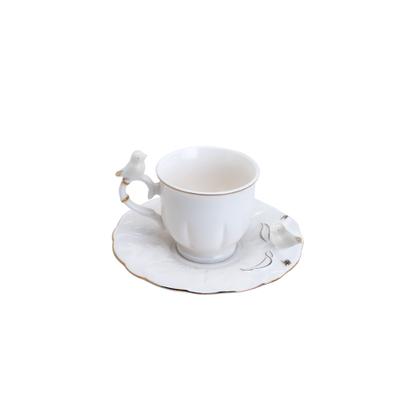 Imagem de CJ 6 XICARAS CAFE PORCELANA BIRDS ROUND PLATE 100ml
