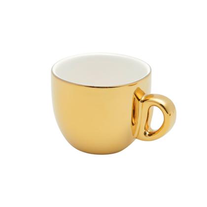 Imagem de CJ 6 XICARAS CAFE PORCELANA C/PIRES E SUPORTE VERSA BRANCO/DOURADO 90ml