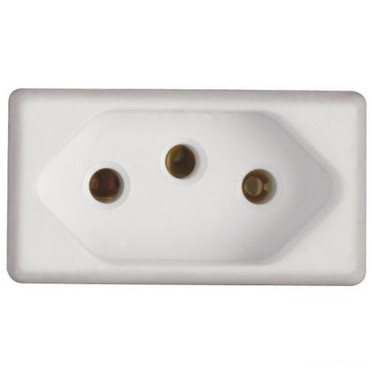 Imagem de Cj Dois Interruptor Duplo e Tomada 20A Liz Bege Tramontina completo pronto