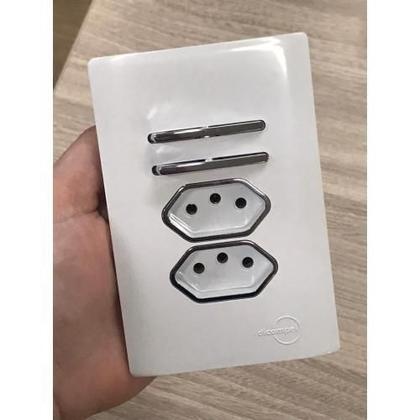 Imagem de Cj Duplo Simples+Paralelo + Tomada Dupla 20A Suporte