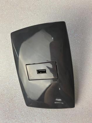 Imagem de Cj Entrada Usb 2A Horizontal 4X2 - Blux Home Grafite