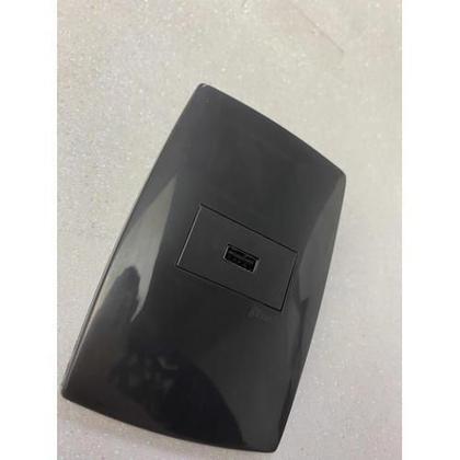 Imagem de Cj Entrada Usb 2A Horizontal 4X2 - Blux Home Grafite