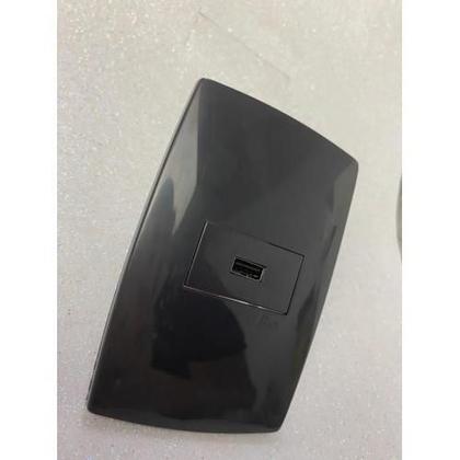 Imagem de Cj Entrada Usb 2A Horizontal 4X2 - Blux Home Grafite