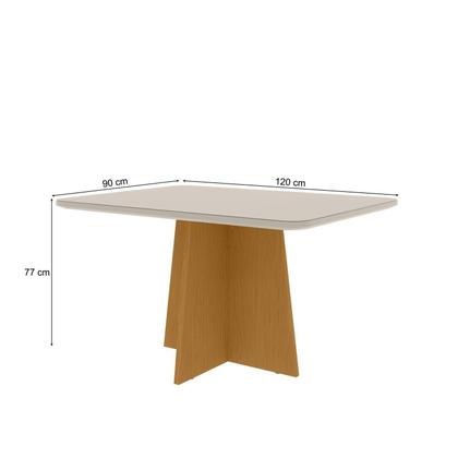 Imagem de Cj evora 120x90 tp mdf/vidro c/4 cad