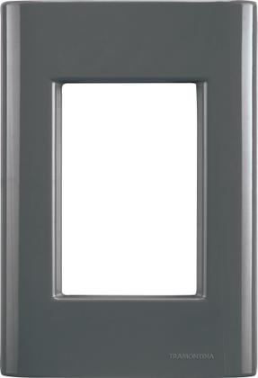 Imagem de Cj Interruptor paralelo + Dimmer ajustável Giz Grafite Tramontina completo pronto