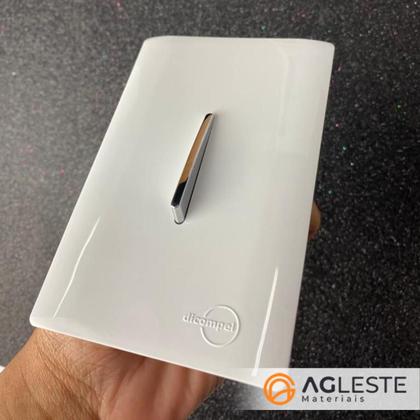 Imagem de Cj interruptor paralelo vertical 4x2 - dicompel novara branco cromado - dnv1200/3brcr