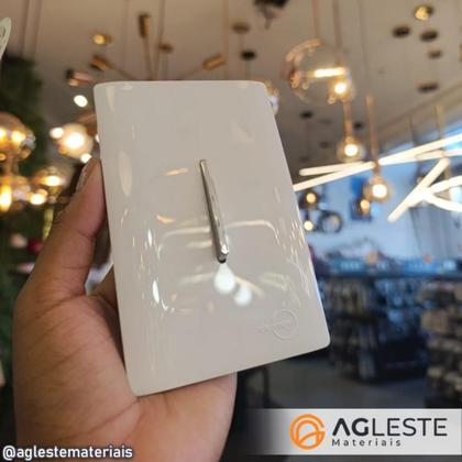 Imagem de Cj interruptor paralelo vertical 4x2 - dicompel novara branco cromado - dnv1200/3brcr