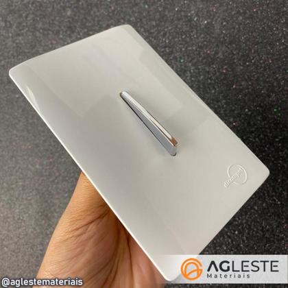 Imagem de Cj interruptor paralelo vertical 4x2 - dicompel novara branco cromado - dnv1200/3brcr