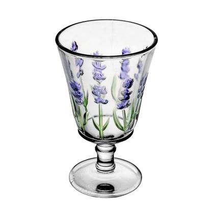 Imagem de Cj jarra com 6 tacas de cristal lavanda hand painting 1,3l/240ml