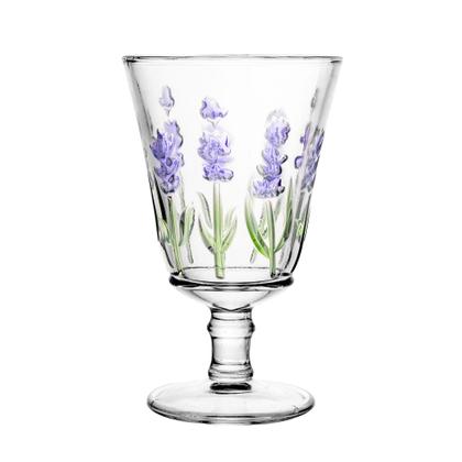 Imagem de Cj jarra com 6 tacas de cristal lavanda hand painting 1,3l/240ml