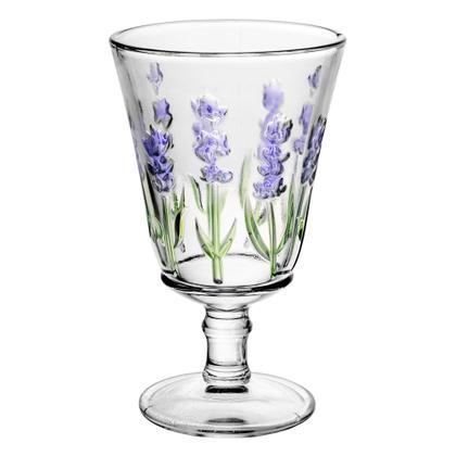 Imagem de Cj jarra com 6 tacas de cristal lavanda hand painting 1,3l/240ml