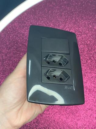 Imagem de Cj Paralelo + Tomada Dupla 20A 4X2 - Blux Home Grafite