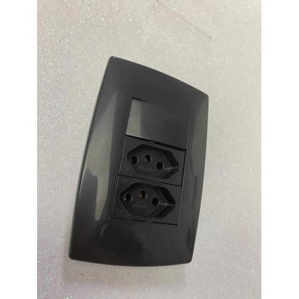 Imagem de Cj Simples + Tomada Dupla 20A 4X2 - Blux Home Grafite