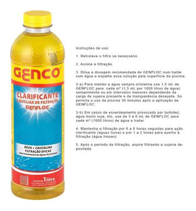 Imagem de Clarificante E Auxiliar De Filtração Genco 1 Litro Genfloc